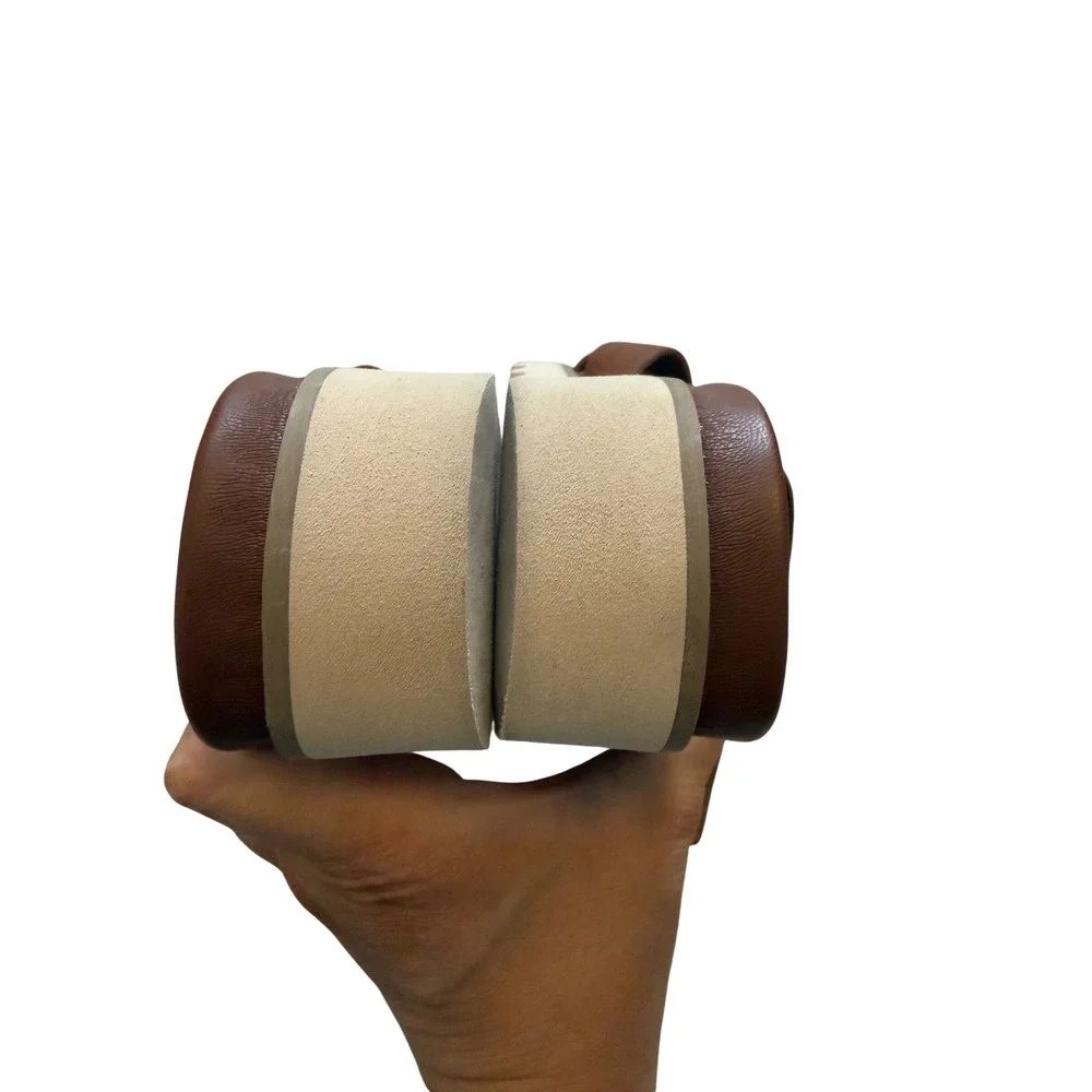 Jambu Brown Leather Platform Sandals Sz 7.5-8‎ Crisscross Buckle-Pre-Loved